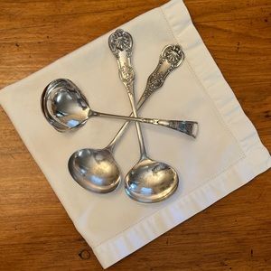 Antique Silver Ladles - Set of Three